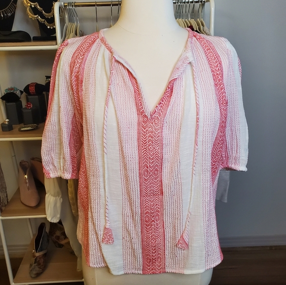 Katie Sturino Red & White Top - Picture 3 of 8